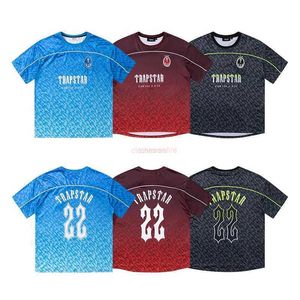 Designer Abbigliamento moda Tees Tsihrts Camicie Trapstar Numero obliquo Maglia da basket Calcio Cambiamento graduale di colore Sport T-shirt a maniche corte all'ingrosso