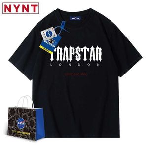 Designer de moda roupas tees tsihrts camisas trapstar simples carta homens solto algodão de manga curta camiseta etiqueta high street roc