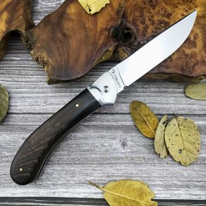 Kniv EDC rostfritt stål rysk stil fällbar ficka kniv taktisk utomhus självförsvar verktyg jakt camping kniv trähandtag
