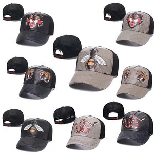 Designer Mens Berretti da baseball donna Marca Tiger Head Cappelli ape serpente Osso ricamato Uomo Donna casquette Cappello da sole gorras Sport mesh trucker Cap vendita calda