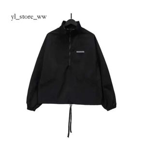 Man Essen Jacket Designer Coat Fashion Mens Ess Coat Windbreaker Letter Printed Standing Neck Half Zipper Pullover Ess Overcoat Spring Autumn Loose 1563