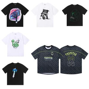 트랩 스타 디자이너 셔츠 남자 스웨트 셔츠 둥근 목 넥 짧은 소매 셔츠 오버 사이즈 Tshirts 풀버 티 코튼 티셔츠 크기 smlxl