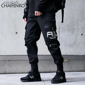 Herrenhosen Chaifenko Hip Hop Cargo Hosen Männer Mode Harajuku Harem Pant Black Streetwear Jogger Sweatpant Multi-Tocket Casual Mens Hosen YQ240108