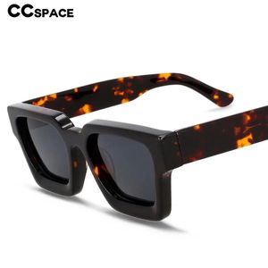 Sunglasses 54300 Vintage Acetate Square Large Frame Thick Circle Wide Leg Sunglasses for Men Women Can Be Matched with Optical Mirrors