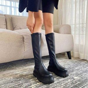 Boots Gothic Style Shoes Autumn Stretch Punk Short Womens Net Red Thick Sole Heightening Thin 230830