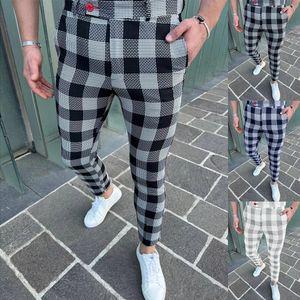 Mens Business Textured Fabric Personality Striped Plaid Pants Stylish Comfortable Straight Pant Men He There For 240108