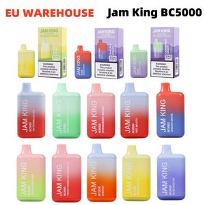 EU Warehouse Sigaretta Elettronica engångsvapet Vape Jam King BC5000 Vapers 13 ml 650mAh 50 mg Vaper Desechable Battery Pen Partihandel engångs cigarettsmak