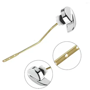 1pc Universal Toilet Tank Flush Lever Chrome Finish Handle Bathroom Replacement Accessories