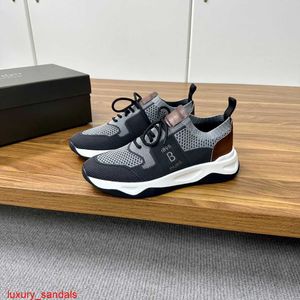 Leather Sneaker BERLUTI Casual Shoes Blue Question Men's Shadow Knitted Sports Shoes Trendy and Handsome Not Tight Foot Covers Wearing Mesh Shoes for Men HBTT