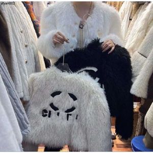 Women's Designer Mink Coat Letter Winter Warm Lamb Wool