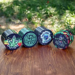 Plastic Smoke Grinder 65mm Full Package Pattern Tobacco Flavor Grinder Pattern Mixed Accessories Wholesale