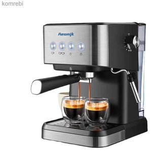 Kaffeemaschinen Espressomaschine 20 Bar Professionelle Espressomaschine mit Milchaufschäumer Dampfstab Kompakte KaffeemaschinenL240105