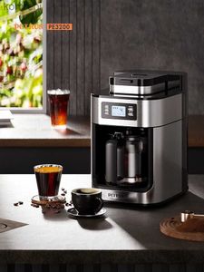 Makerzy kawy Automatyczne maszyna do kawy dom American Dripping mini małe wentylacje w oganinie w jednym biurze teraz szlifowanie fasoli240105