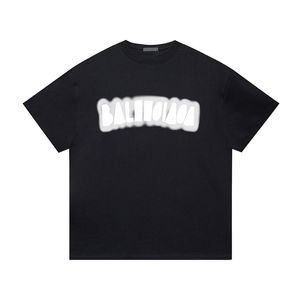 新到着24SS春の夏ヘビーマッドパリレタープロジェクションプリントTシャツMEN TEEデザイナーTシャツ0108