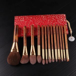 Pincéis Mydestiny Makeup Brushes13pcs Pincéis macios de alta qualidade e chinês tradicional Jacquard Weave Cosmetic Bagmakeup ToolsBeauty