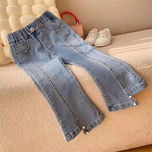 Детские штаны для девочек, весенние и осенние джинсы для девочек, детские тонкие брюки корейского издания 240106