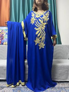 Ethnic Clothing Muslim Abayas For Women Pure Cotton Appliques Tassels Loose Femme Robe Ramadan Prayer Garment African Islam With Shawl