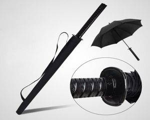 Parasol japońskie miecze samurai parasol słoneczny deszczowy półautomatyczny 16 żeberka czarny 5796135