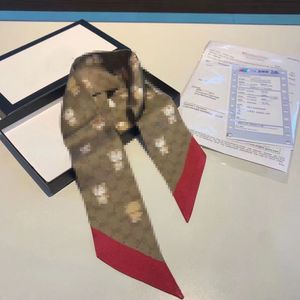 Schals Brief bedruckter Seidenschal Designer-Kopftuch für Damenmode mit langem Griff Taschenschal Paris Einzelschulterrucksack Gepäckband Kopftuch HX3U