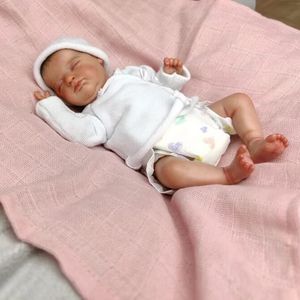 Npk 10 polegadas miniatura preemie boneca bebê macio silicone vinil real toque arte feita 3d pele realista bebê boneca colecionável 240108