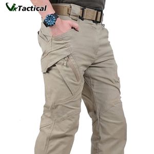 Cidade tático calças de carga clássico ao ar livre caminhadas trekking exército joggers calça camuflagem militar multi bolso 240108