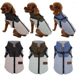 犬のアパレル冬のペットジャケットハーネス小さな犬用温かい服防水コートチワワ衣類ヨークシャー衣装