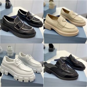 Top Quality Matching Loafers Women Lacquer Leather Leisure Luxury Designer Shoes Fashion Teeth Lacing Thick Sole Teeth Flat heel Dress Shoe