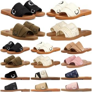 Designer Woody Canvas Slides Schuhe Männer Frauen Sandale Sliders Sandalen Pantoufle Herren Damen Slipper Trainer Läufer Plate-forme Luxus Mode Hausschuhe