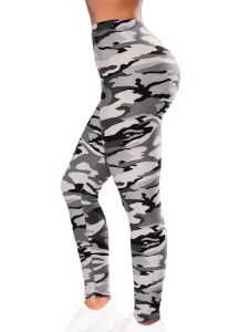 VISNXGI Tight Leggings Workout Camouflage Pants Women Gym Clothing Print Push Up Fitness Skinny High Waist Trousers