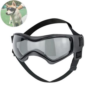 Sonnenbrille Hund Sonnenbrille AntiUV Soft Frame Brille für kleine mittelgroße Hunde wasserdichte Schutzbrille Hundezubehör