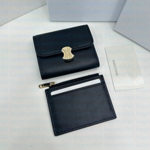 Modedesigner Leder Brieftaschen Luxus Kreditkartenhalter Geldbeutel Abnehmbare Triomphe Reißverschluss Brieftasche Gold Hardware Frauen Reißverschluss Münzverkaufsbaus für Paket 431
