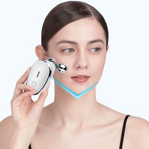 Mini EMS Microcurrent Massager Face Lifting Body Slimming Massage Roller Wrinkle Removal Skin Rejuvenation Care Tool 240106