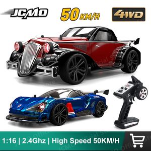 16301 16302 Remote Control Car 1 16 High Speed ​​RC 50KMH 4WD Drift Racing Fordon för vuxna och barn Julklappar 240106