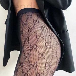 Strumpor hosierande designer design för kvinnor sexiga brev strumpor mode lyxys andas designers ben tights womens la stocking tryckt zgv3