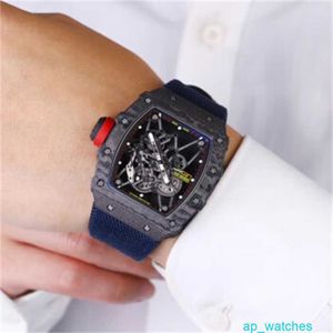 Richardmill RM35-01 Polo Men's Watches Tourbillon Full Hollow 44,50*49,94 Manual Watch RM35-01 Zabawa