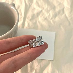 Viviennely Westwoodly super sweet super cool double-layer single layer belt head sparkling diamond ring Saturn couple ring fashionable versatile