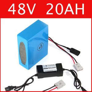 Batteri 48V 20AH LITIUM Batteri Super Power Electric Bike Battery Lithium Jon Batteri 54.6V 5A Laddare 500W 1000W 1500W BMS, gratis anpassning