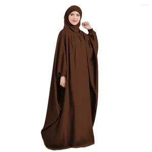 Ethnic Clothing Eid Hooded Caftan Abaya Long Khimar Modest Prayer Garment Muslim Women Ramadan Maxi Dress Turkey Arab Kaftan Burqa Robe