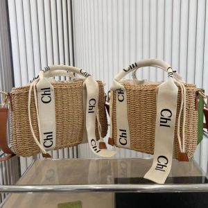 2024 Women Quality Beach Men the Straw Basket Classic Designer Summer Vacation Travel Shoulder Bags Crossbody Weave Handbag Clutch Work Bag Large Purs