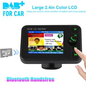 Connectors Mini Dab Digital Radio Receiver Bluetooth Mp3 Music Player Fm Transmitter Adapter Colorful Lcd Screen for Car Accessories
