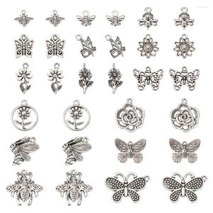 Pendant Necklaces 30Pcs Tibetan Style Alloy Pendants Earring Dangle Charms Insect For Jewelry Making DIY Bracelet Handmade Craft Supplies