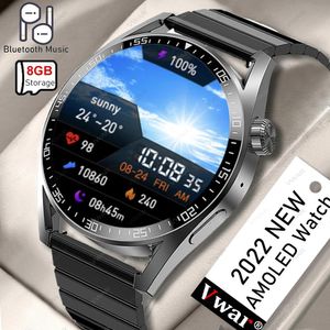 時計2022 New Vwar Stratos 2 Pro Smart Watch 8G Storage Amoled Display Bluetooth Call Blood Oxygen Tactical SmartWatch 3秒