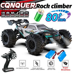 4WD Carro de Controle Remoto Off Road 4x4 RC Caminhão de Alta Velocidade Super Brushless 50 ou 80KMH Fast Drift Racing Monster Toy Crianças Adultos 240106