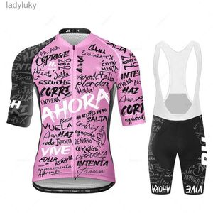 Jersey Cycling Sets Cycling Jersey set zespołu wyścigowe ubrania rowerowe Summer Mountain Rower Clothing Men Mallot Ciclismo Hombre Fashion Ubranie 240108