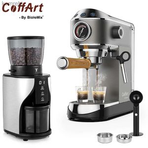 Kahve Makineleri Coffart By Biolomix 20 Bar Otomatik Espresso Kahve Makinesi Makine Sütle Süt buharlı Çıkarma Espresso Cappuccino Lattel240105