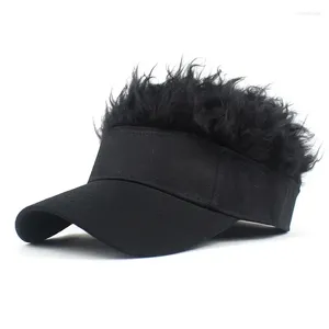 Ball Caps 2024 Baseball Cap With Spiked Hairs Wig Hat Wigs Men Women Casual Concise Sunshade Adjustable Sun Visor