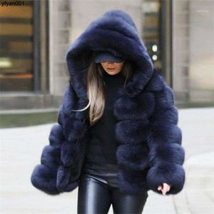Yeni Moda Kış Kürklü Kürk Kalın Sıcak Ceket
