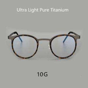 Mode Retro Runde Spektakel Ultra Licht Reinem Nylon Luxus Männer Brille Optische Brillen Rahmen 9704 240108