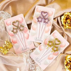 Candles Five-pointed Star Love Birthday Decoration Candles BirthdayCandles For Cake Candle Sparklers Sticks Birthday Fireworks Candles