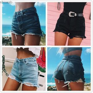 Shorts femininos 2022 verão baixo preço feminino rasgado denim shorts moda sexy lado fenda jeans shorts S-2XL transporte da gota yq240108